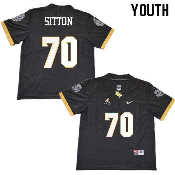Youth #70 Josh Sitton UCF Knights College Football Jerseys Sale-Black